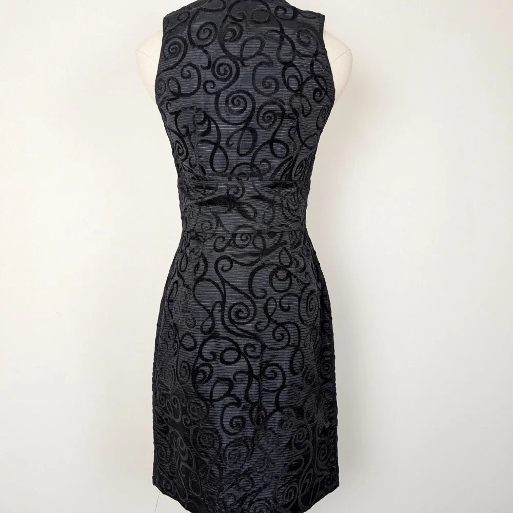 Le Chateau Black Mini Dress Size XS Vintage Sleeveless - Picture 4 of 11